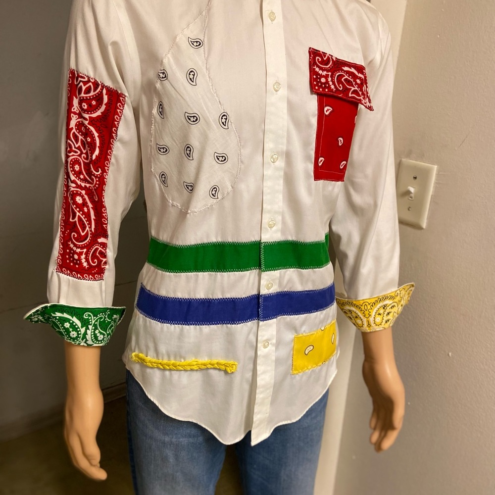 GENUINE THREADZ WHITE GREEN RED YELLOW M L